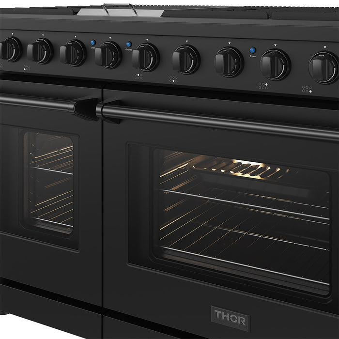 Thor Kitchen 48-Inch Black Gas Range (LRG4807UB) – close-up