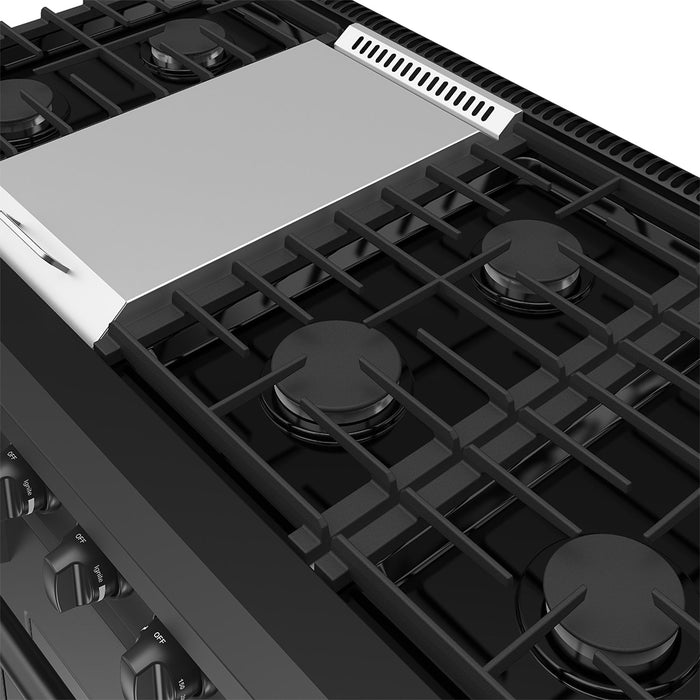Thor Kitchen 48-Inch Black Gas Range (LRG4807UB) – close-up cooktop