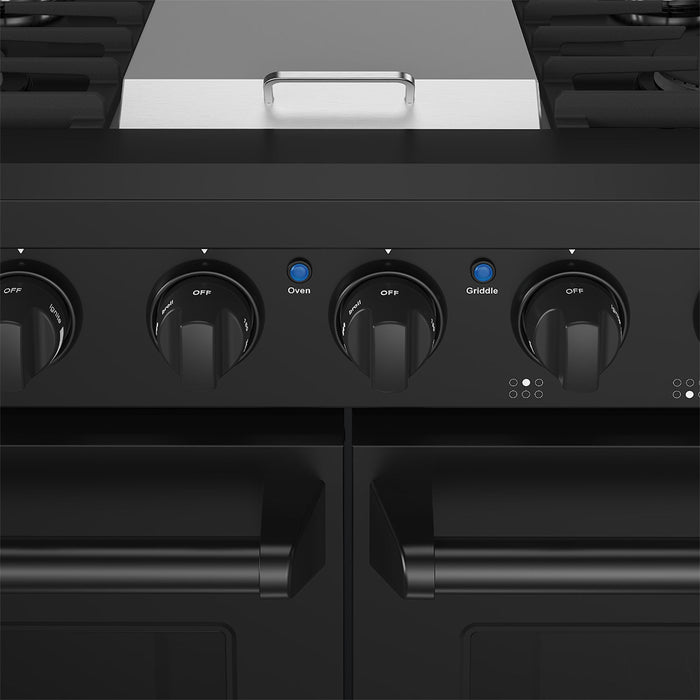 Thor Kitchen 48-Inch Black Gas Range (LRG4807UB) – close-up knobs