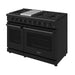 Thor Kitchen 48-Inch Black Gas Range (LRG4807UB) – front right side closed