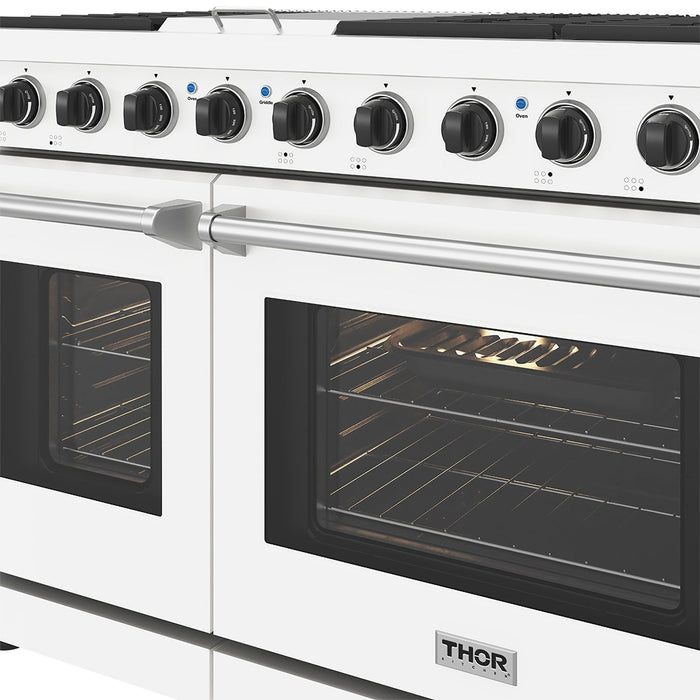 Thor Kitchen 48-Inch White Gas Range (LRG4807UW) – close-up