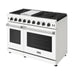 Thor Kitchen 48-Inch White Gas Range (LRG4807UW) – front right side closed