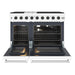 Thor Kitchen 48-Inch White Gas Range (LRG4807UW) – front side open