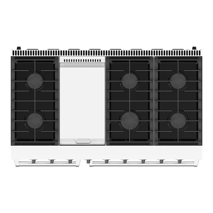Thor Kitchen 48-Inch White Gas Range (LRG4807UW) – top