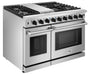Thor Kitchen 48 in. 6.8 cu. ft. Double Oven Propane Gas Range in Stainless Steel, LRG4807ULP Thor Kitchen