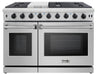 Thor Kitchen 48 in. 6.8 cu. ft. Double Oven Propane Gas Range in Stainless Steel, LRG4807ULP Thor Kitchen