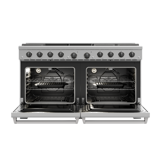 Thor Kitchen 60-Inch Gas Range (LRG60E) – front open