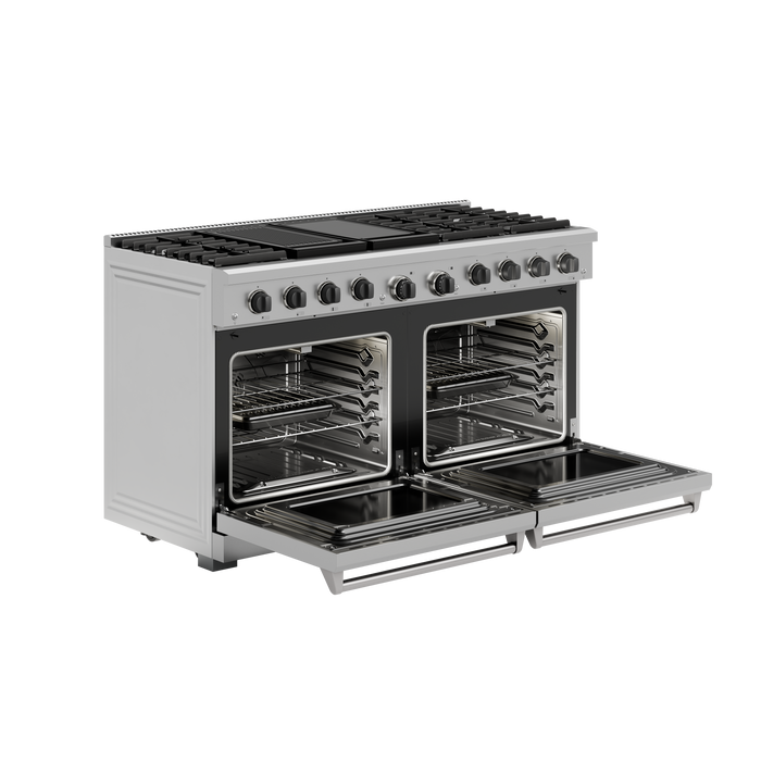 Thor Kitchen 60-Inch Gas Range (LRG60E) – left open