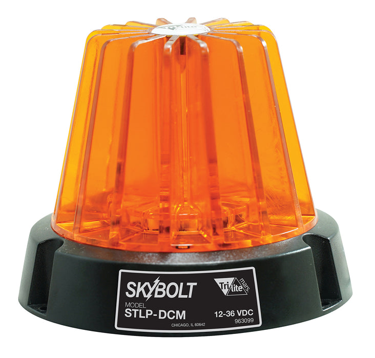 Vestil LT-M-RD4-FSL-AM Polycarbonate Magnetic Fork Truck LED DC Strobe Beacon Light 4-1/2 in. x 4-1/2 in. x 4 in. Amber
