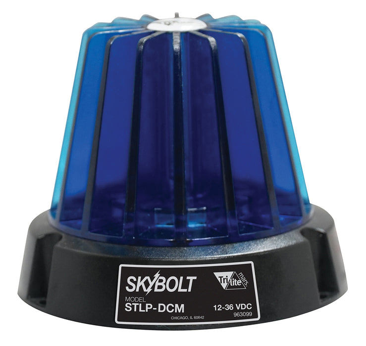 Vestil LT-M-RD4-FSL-BL Polycarbonate Magnetic Fork Truck LED DC Strobe Beacon Light 4-1/2 in. x 4-1/2 in. x 4 in. Blue