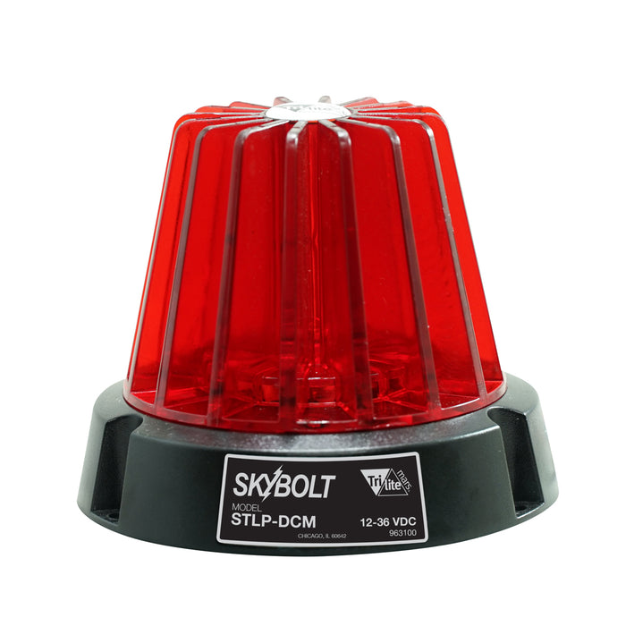 Vestil LT-M-RD4-FSL-RD Polycarbonate Magnetic Fork Truck LED DC Strobe Beacon Light 4-1/2 in. x 4-1/2 in. x 4 in. Red