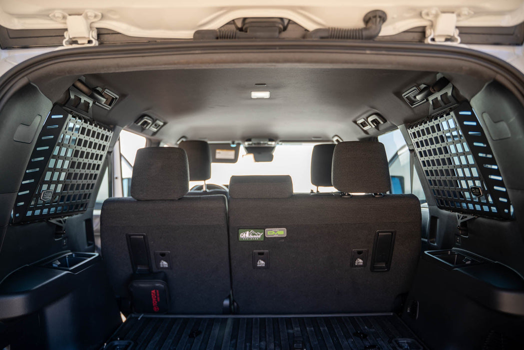 DV8 Offroad 2024-2026 Toyota Land Cruiser Rear Window Pocket Molle Panels – installed on vehicle, image 4 of 10