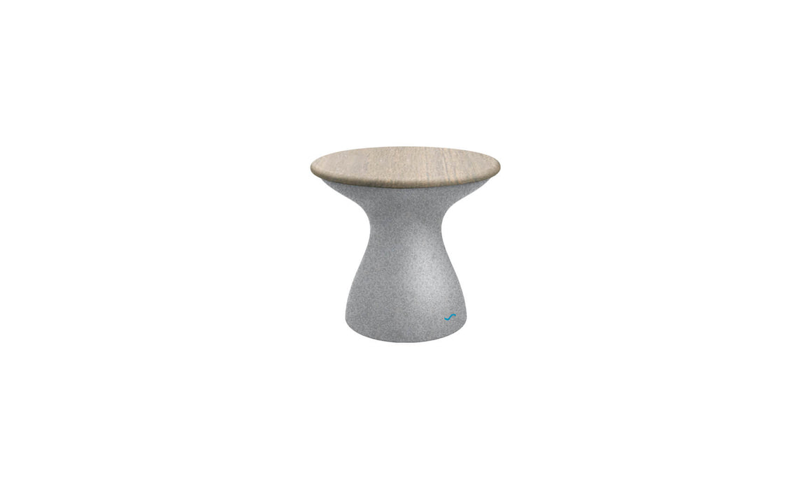 Ledge Lounger Autograph Standard Side Table — Granite Gray Base-Wheat Lid