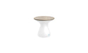 Ledge Lounger Autograph Standard Side Table — White Base-Wheat Lid