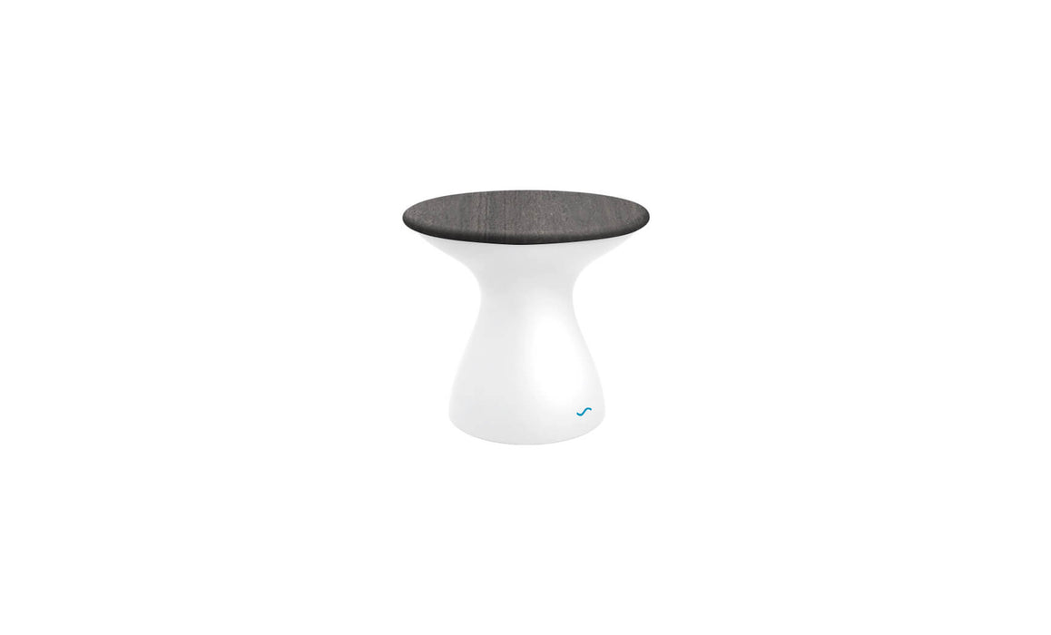 Ledge Lounger Autograph Standard Side Table — White Base-Fog Lid