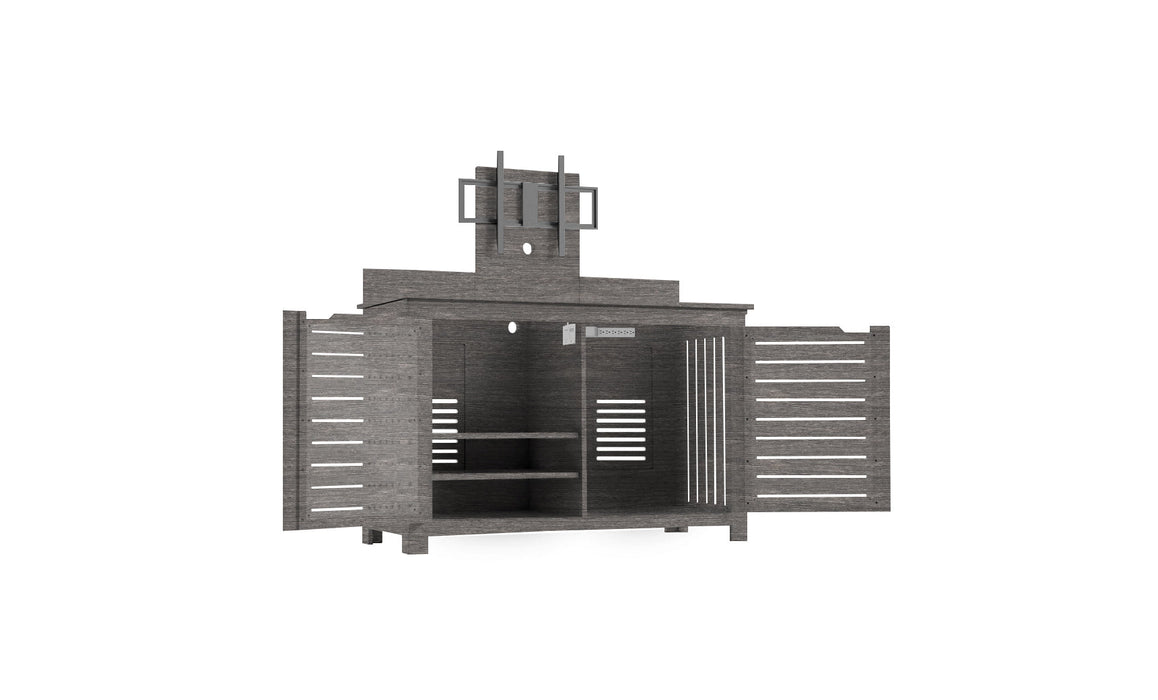 Ledge Lounger Mainstay Bar Credenza — Fog
