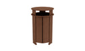 Ledge Lounger Mainstay Industrial Round Trash Bin with Liner — Harvest