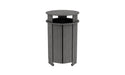 Ledge Lounger Mainstay Industrial Round Trash Bin with Liner — Fog