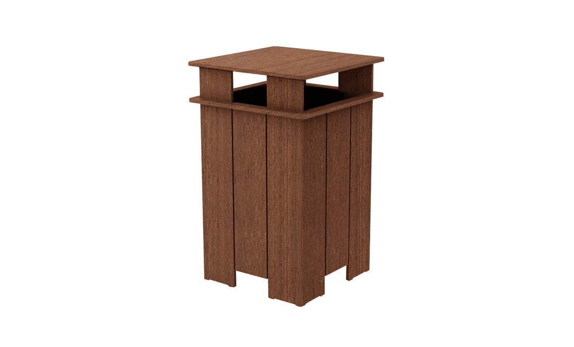 Ledge Lounger Mainstay Industrial Square Trash Bin with Liner — Harvest