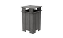 Ledge Lounger Mainstay Industrial Square Trash Bin with Liner — Fog