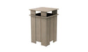 Ledge Lounger Mainstay Industrial Square Trash Bin with Liner — Wheat