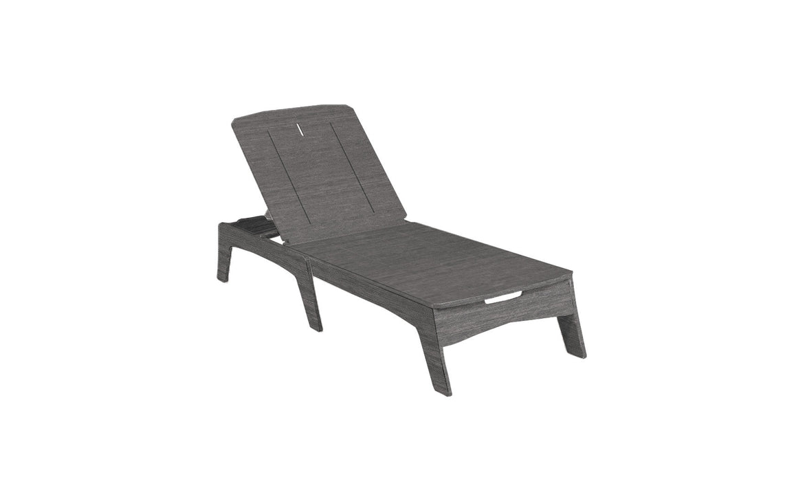 Ledge Lounger Mainstay Chaise — Fog Base-4634 White Fabric