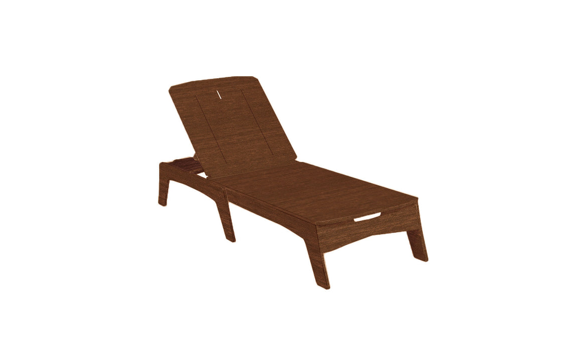 Ledge Lounger Mainstay Chaise — Harvest Base-4634 White Fabric
