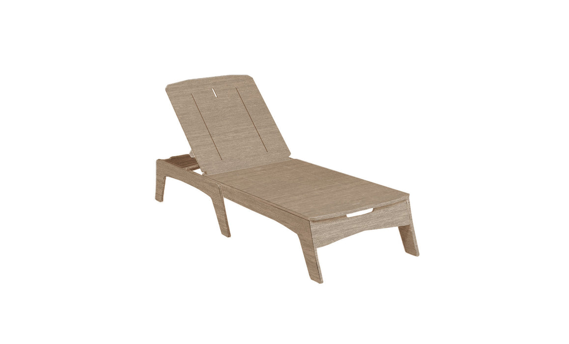Ledge Lounger Mainstay Chaise — Wheat Base-4634 White Fabric