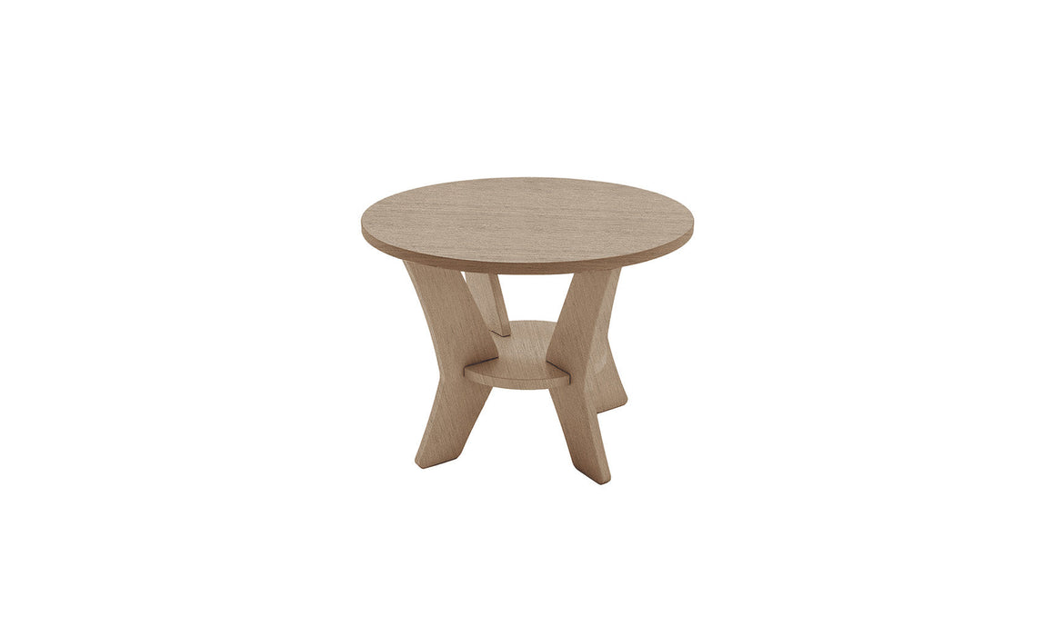 Ledge Lounger Mainstay Round Side Table — Wheat
