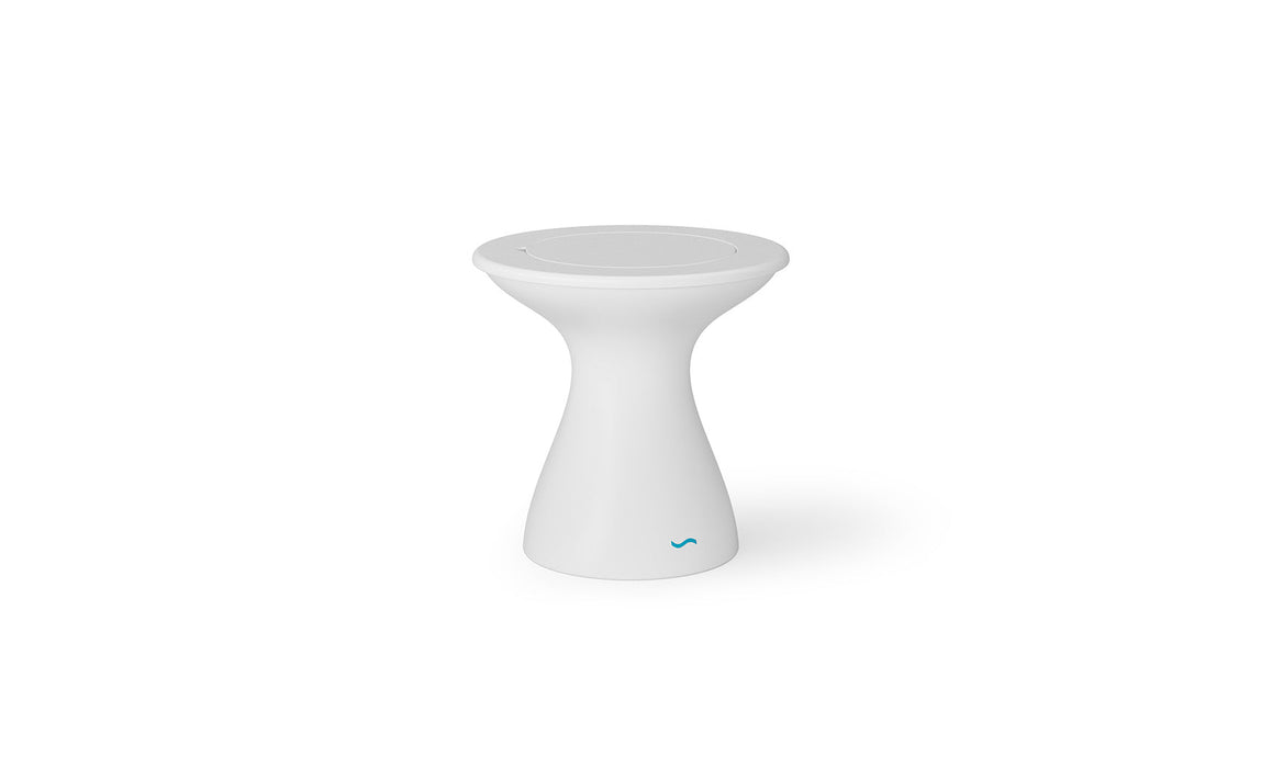 Ledge Lounger Autograph Tall Ice Bin Side Table — White-White