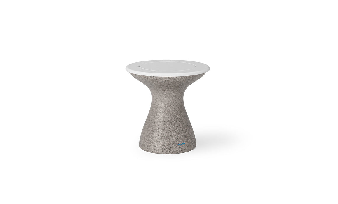 Ledge Lounger Autograph Tall Ice Bin Side Table — Sand Stone-White