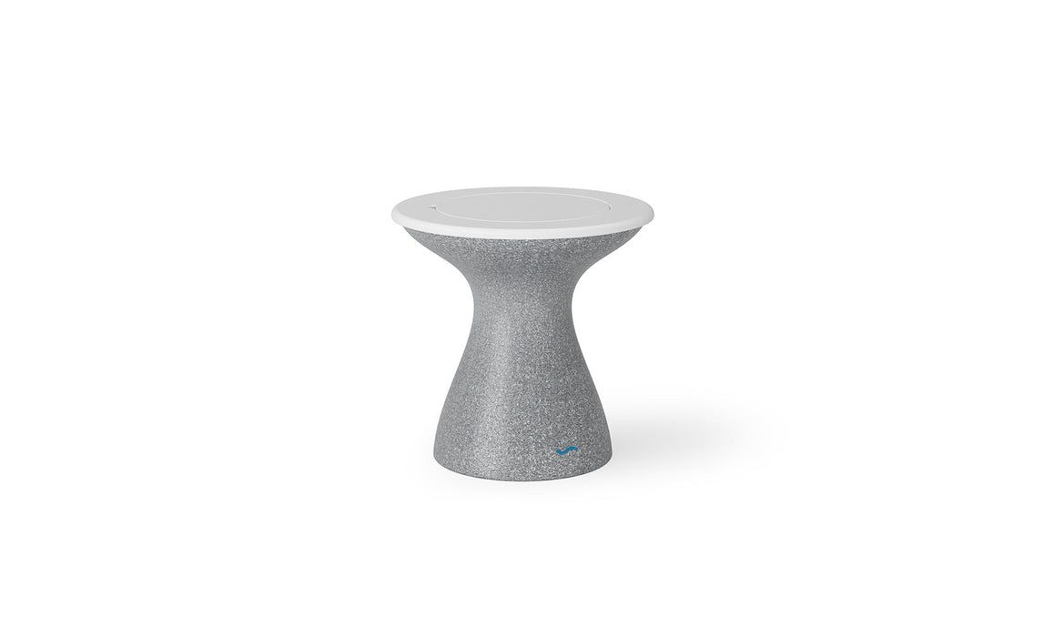 Ledge Lounger Autograph Tall Ice Bin Side Table — Granite Grey-White