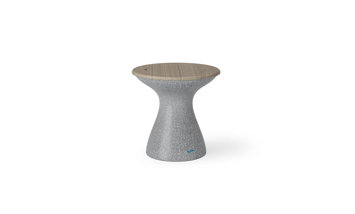 Ledge Lounger Autograph Tall Ice Bin Side Table — Granite Grey-Wheat
