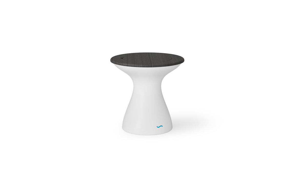Ledge Lounger Autograph Tall Ice Bin Side Table — White-Fog