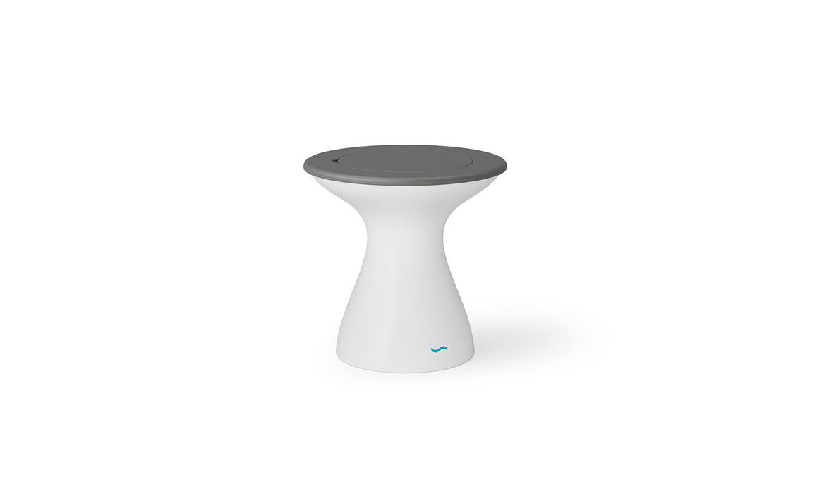 Ledge Lounger Autograph Tall Ice Bin Side Table — White-Grey