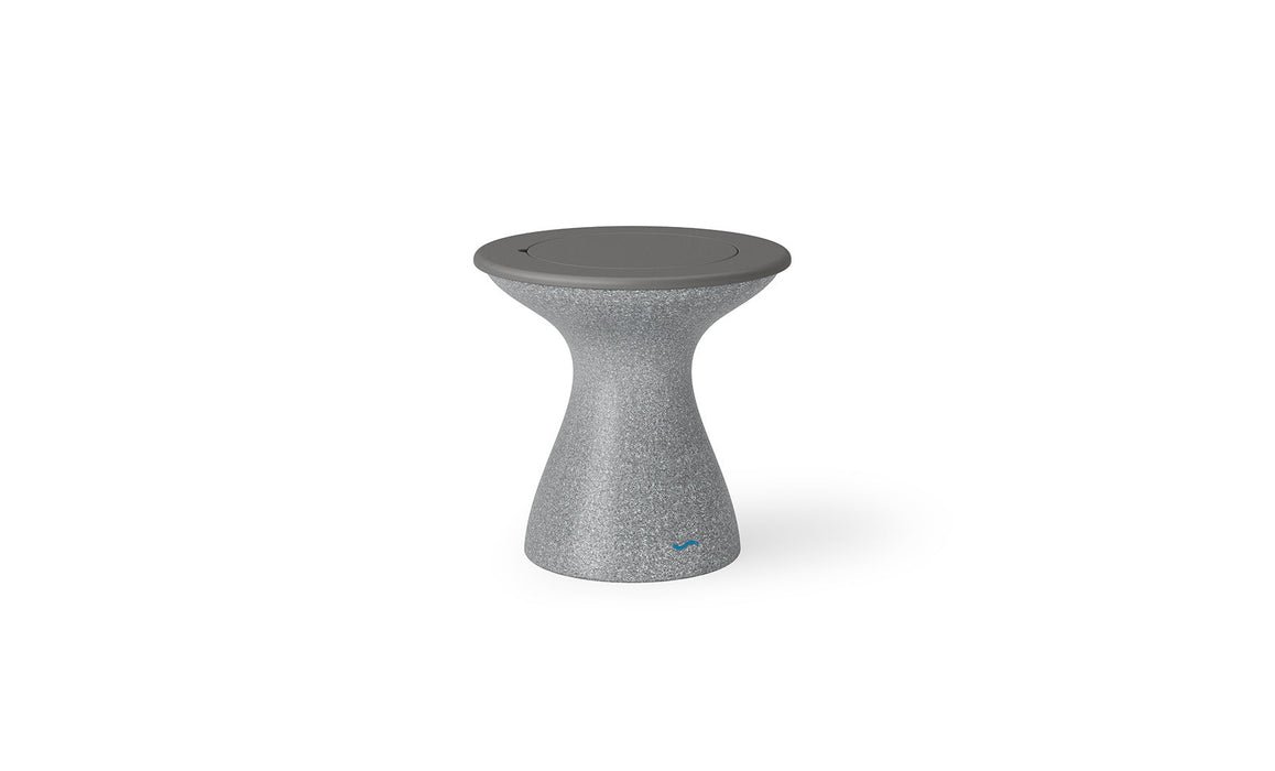Ledge Lounger Autograph Tall Ice Bin Side Table — Granite Gray-Gray