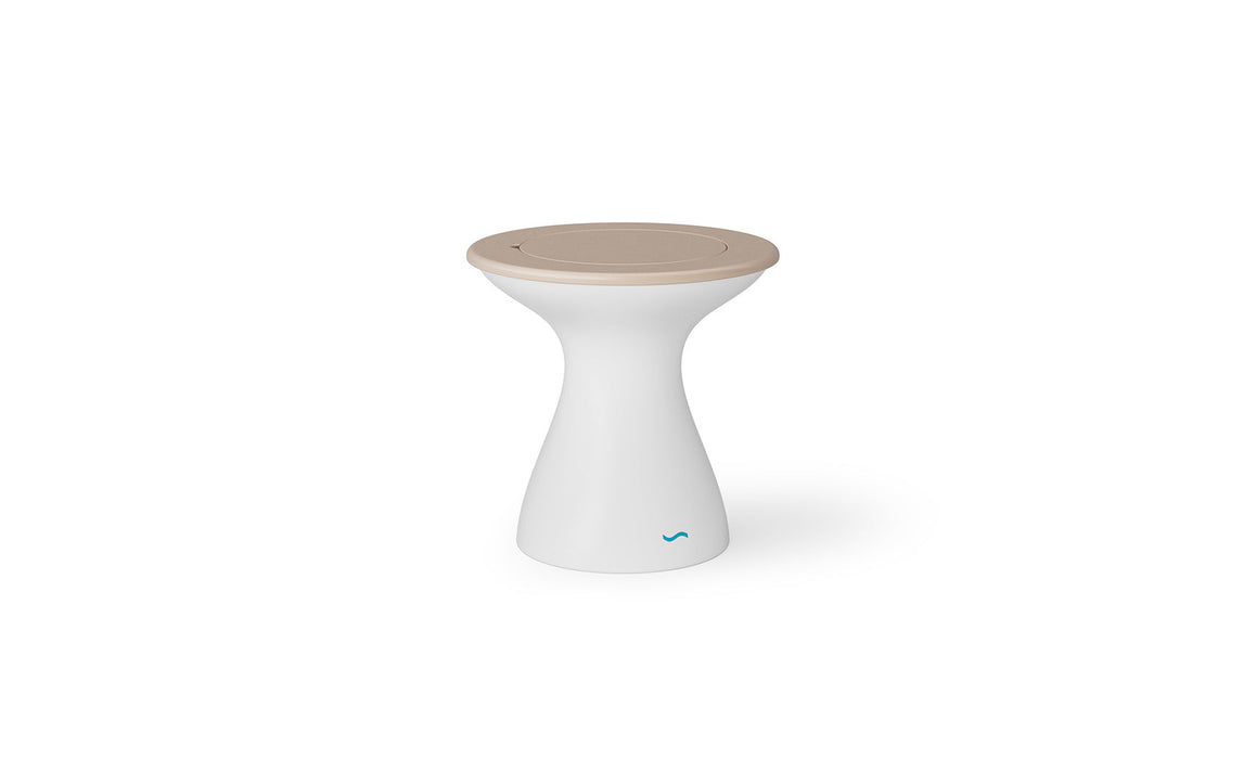 Ledge Lounger Autograph Tall Ice Bin Side Table — White-Cloud