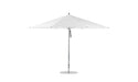 Ledge Lounger Premier Umbrella-13' Oct-Pulley — Silver Pole-Classic Ball Finial-Single Vent-STK-R099-White