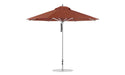 Ledge Lounger Premier Umbrella-11' Oct-Pulley — Silver Pole-Classic Ball Finial-Single Vent-STK-R104-Terracotta