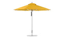 Ledge Lounger Premier Umbrella-11' Oct-Pulley — Silver Pole-Classic Ball Finial-Single Vent-STK-R554-Sunflower Yellow