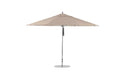 Ledge Lounger Premier Umbrella-13' Oct-Pulley — Silver Pole-Classic Ball Finial-Single Vent-STK-R126-Linen