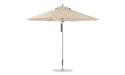 Ledge Lounger Premier Umbrella-11' Oct-Pulley — Silver Pole-Classic Ball Finial-Single Vent-STK-R126-Linen