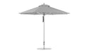 Ledge Lounger Premier Umbrella-11' Oct-Pulley — Silver Pole-Classic Ball Finial-Single Vent-STK-R138-Cadet Grey