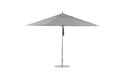 Ledge Lounger Premier Umbrella-13' Oct-Pulley — Silver Pole-Classic Ball Finial-Single Vent-STK-R138-Cadet Grey