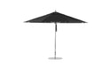 Ledge Lounger Premier Umbrella-13' Oct-Pulley — Silver Pole-Classic Ball Finial-Single Vent-STK-R103-Black