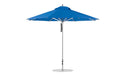 Ledge Lounger Premier Umbrella-11' Oct-Pulley — Silver Pole-Classic Ball Finial-Single Vent-STK-R172-Pacific Blue