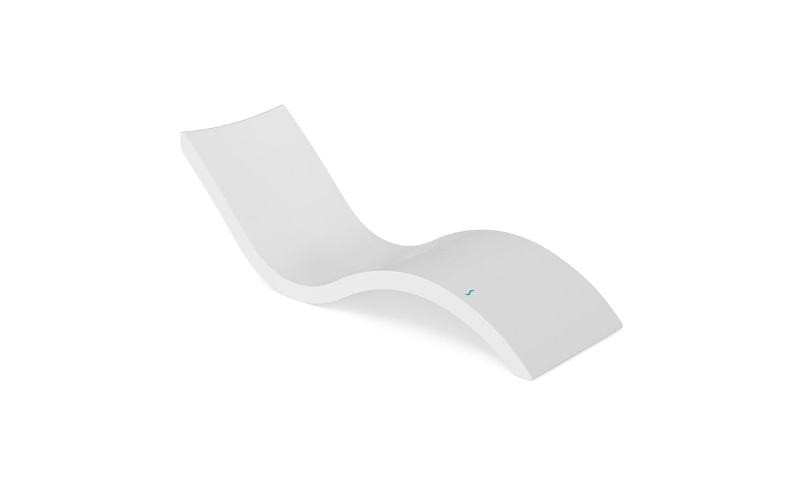 Ledge Lounger Signature Chaise — 0-9" Water Depth-White