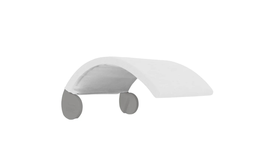 Ledge Lounger Signature Chair Shade — Gray Frame-4634 White Fabric