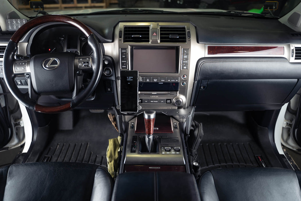 DV8 Offroad 2010-2023 Lexus GX 460 Center Console Molle Panels & Digital Device Bridge – installed on vehicle, image 8 of 15