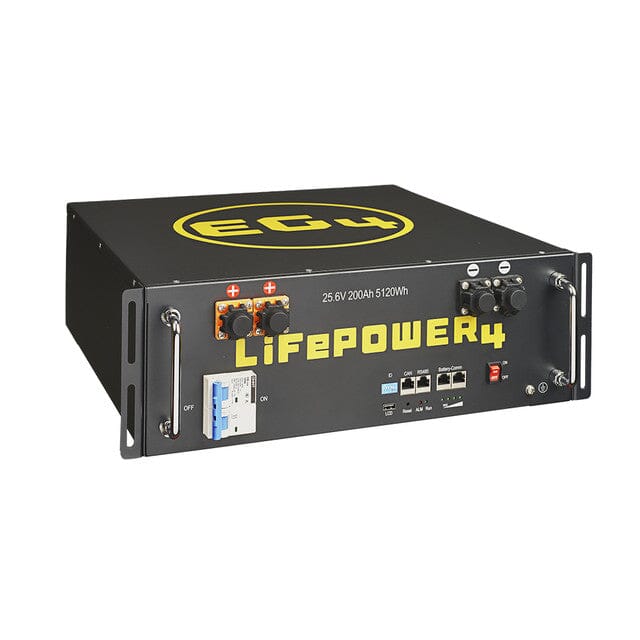 Green Vista Living EG4 LifePower4 24V 200AH Server Rack Battery | 10 Year Warranty Power Station - Side View